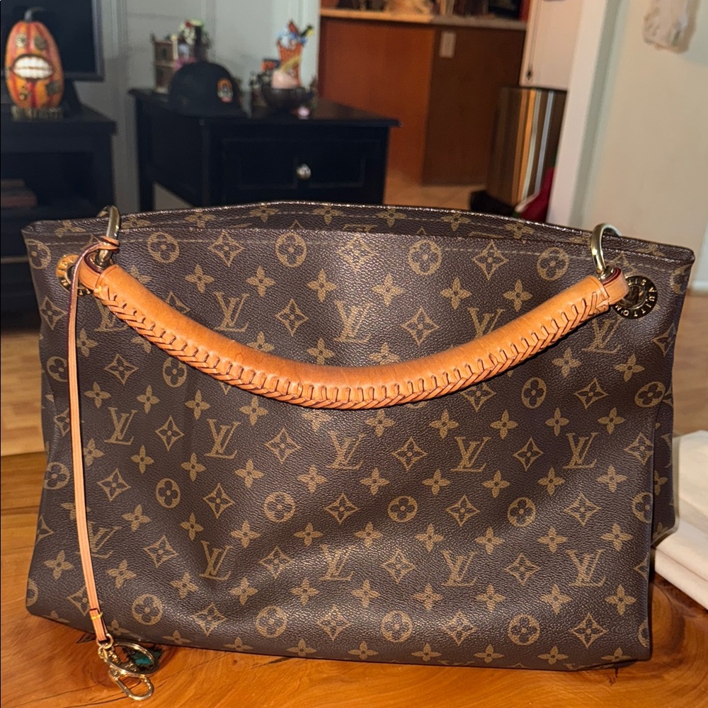 Louis Vuitton Brown and Tan Monogram Shoulder Bag